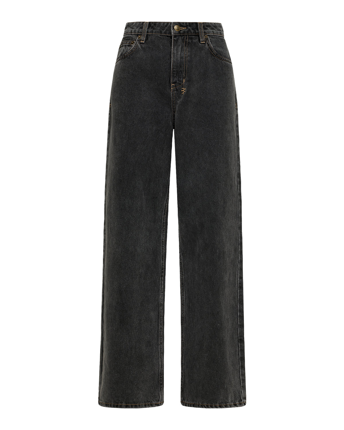 Womens Empire Jean Cinder Relaxed Straight Denim Jeans - Black