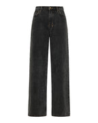 Womens Empire Jean Cinder Relaxed Straight Denim Jeans - Black
