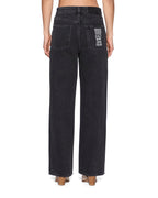 Womens Empire Jean Noir Relaxed Straight Denim Jeans - Black