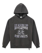 MENS ENGINE EKCESS HOODIE FADED BLACK FLEECE
