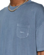 Mens Est Pocket Ss Tee Deep End Regular Tees - Blue