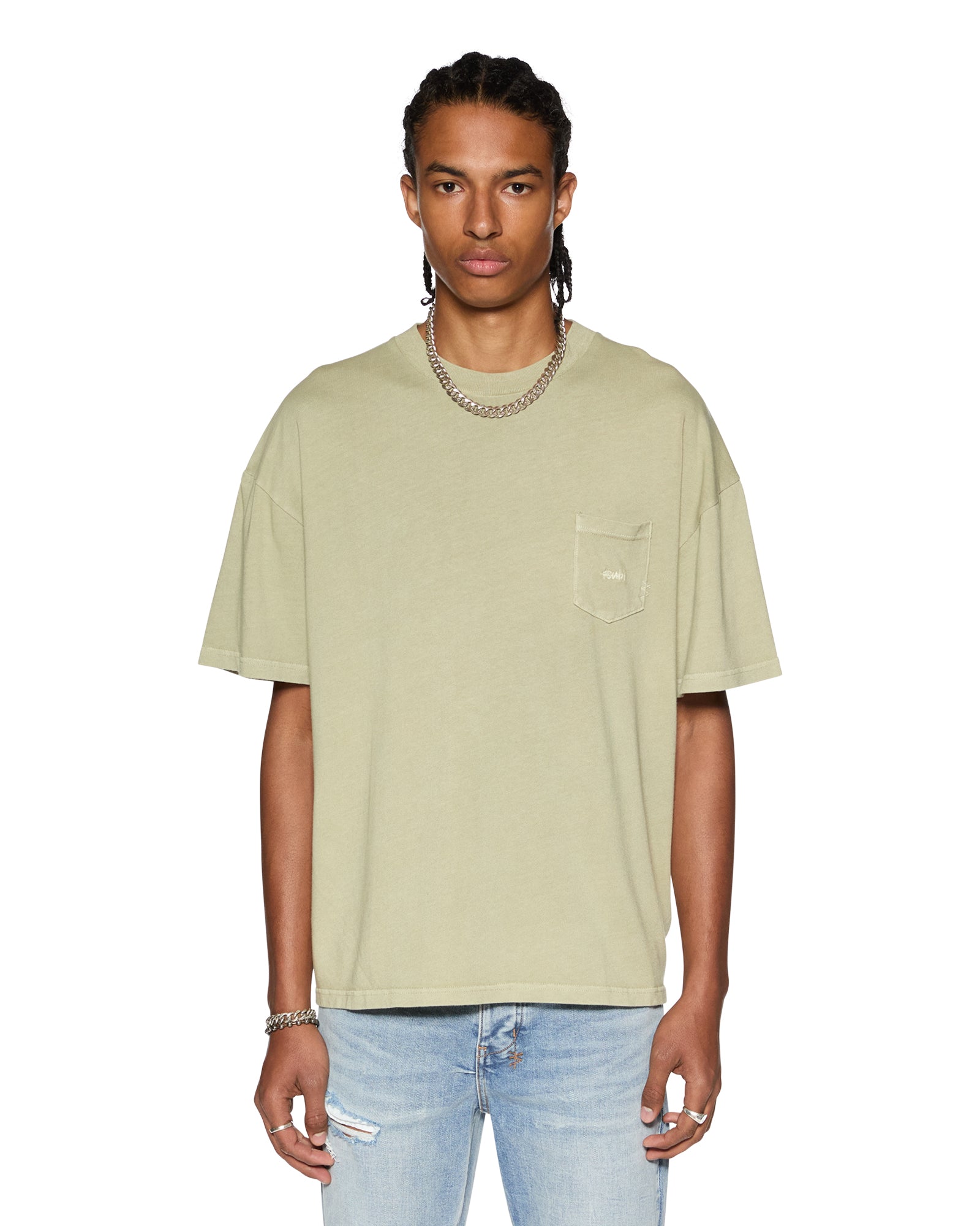 EST POCKET SS TEE GRASS