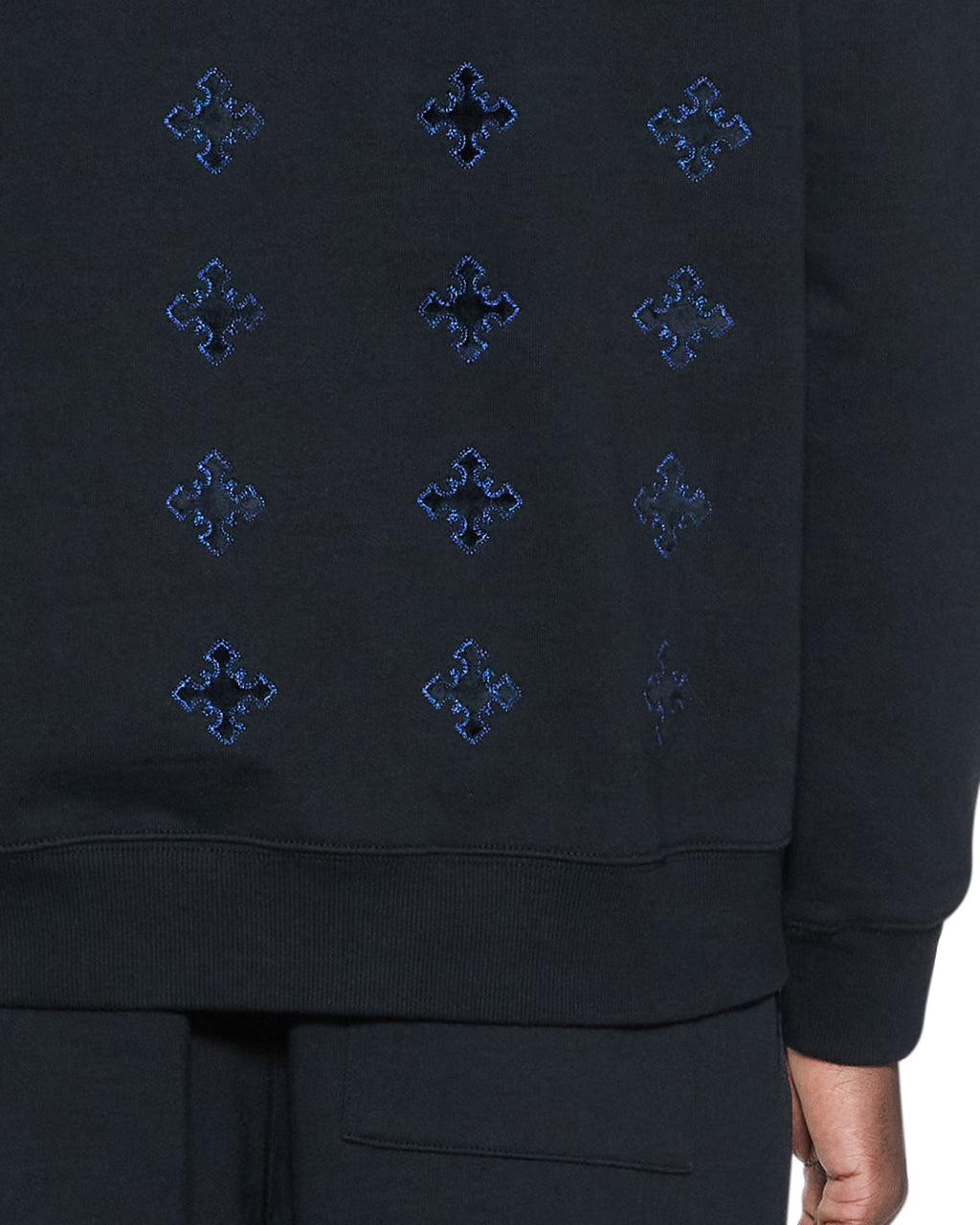 MENS 4X4 PAISE BIGGIE HOODIE COBALT BLACK FLEECE
