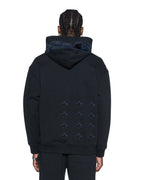Mens 4x4 Luxe Biggie Hoodie Cobalt Black Oversized Fleece - Black