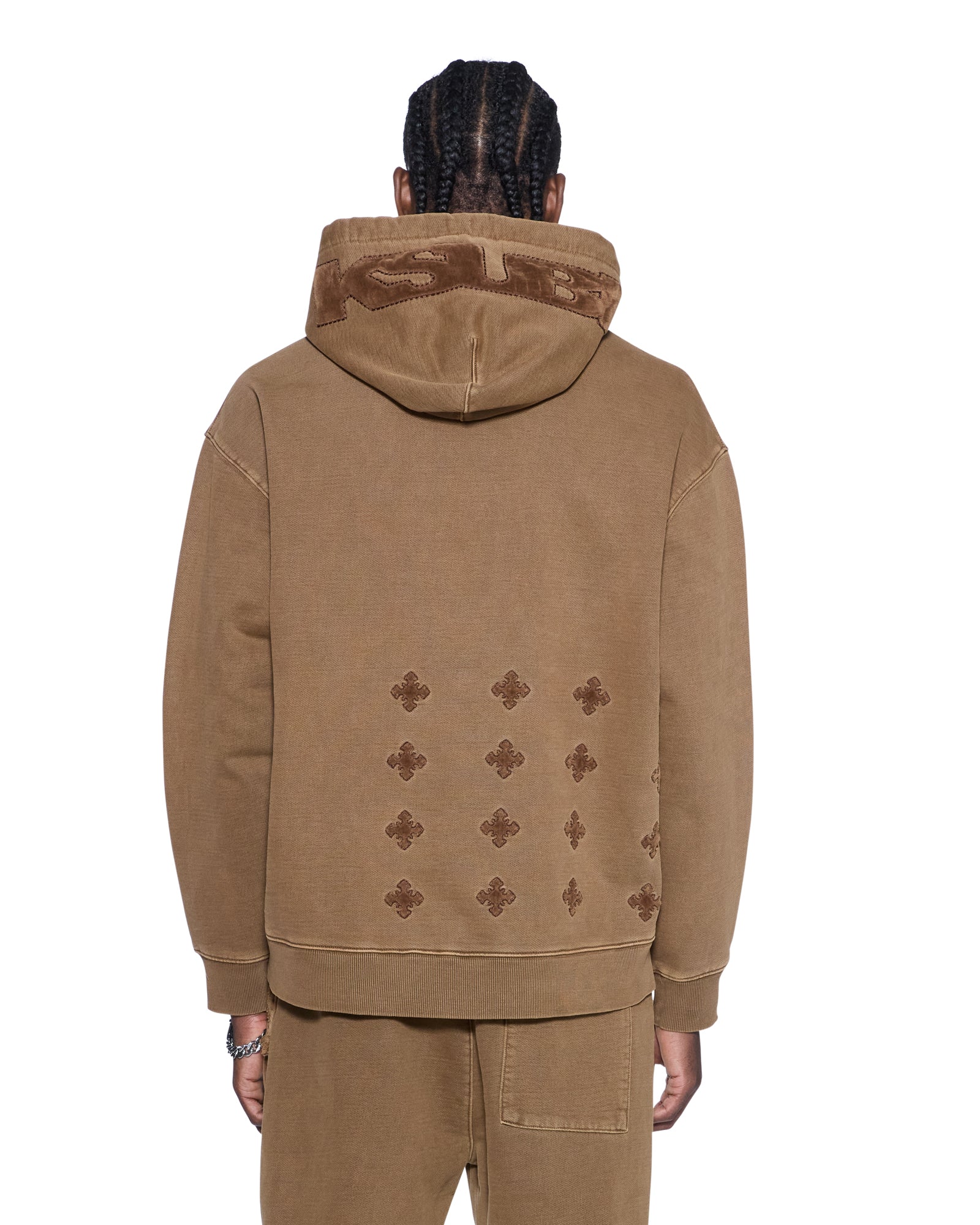 MENS 4X4 PAISE BIGGIE HOODIE ESPRESSO REGULAR FLEECE