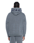Mens 4x4 Luxe Biggie Hoodie Charcoal Oversized Fleece - Grey