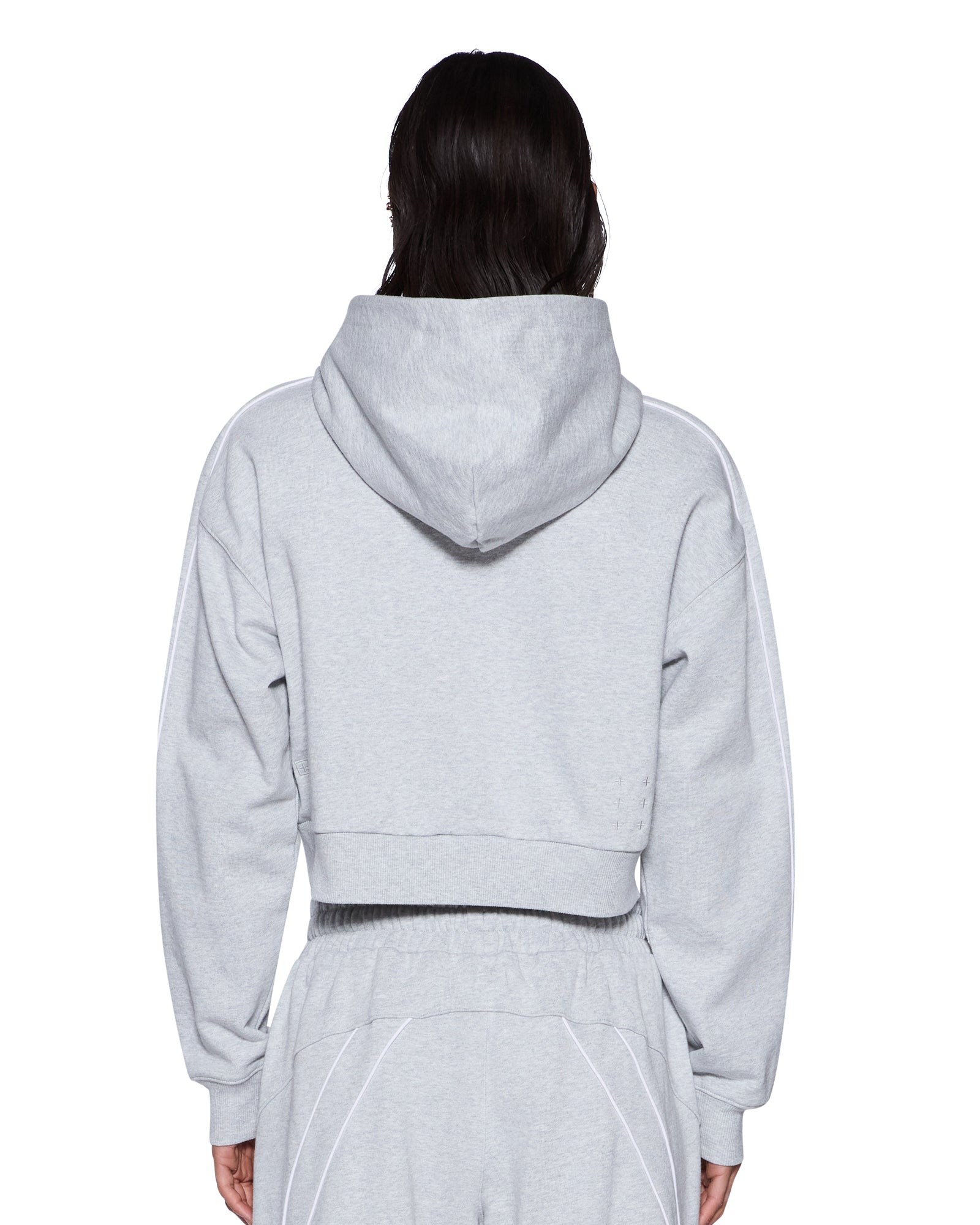 Womens College Origin Zip Hoodie Grey Marle Fleece | Ksubi ++