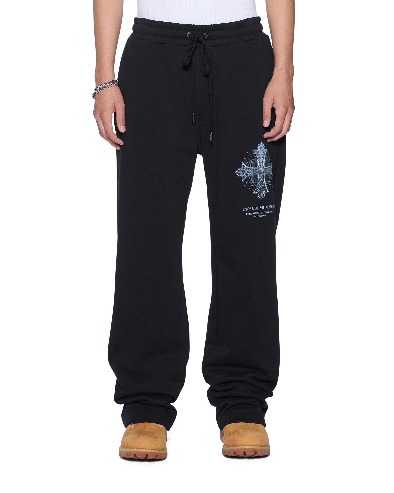 Mens False Idols Synthesis Trak Pant Jet Black Pants | Ksubi ++