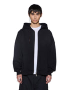 MENS INTRUDER EKCESS ZIP HOODIE JET BLACK FLEECE