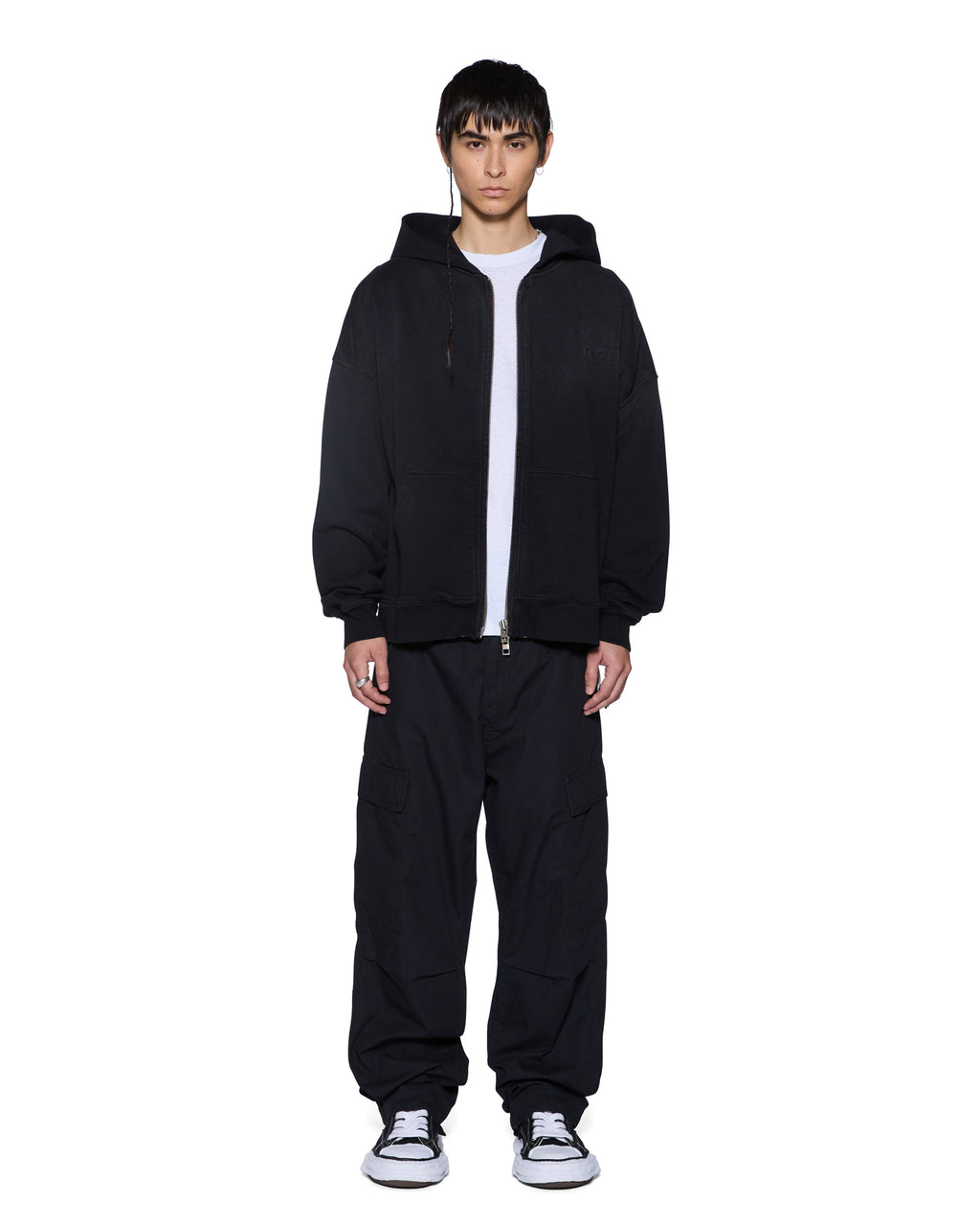 MENS INTRUDER EKCESS ZIP HOODIE JET BLACK FLEECE