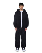 MENS INTRUDER EKCESS ZIP HOODIE JET BLACK FLEECE