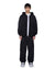 MENS  INTRUDER EKCESS ZIP HOODIE JET BLACK OVERSIZED FLEECE