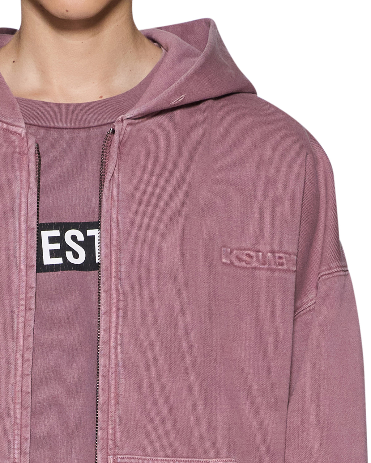 MENS INTRUDER EKCESS ZIP HOOD PLUM FLEECE