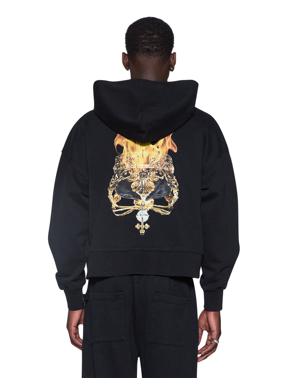 MENS KROWN HALEN ZIP HOODIE BLACK FLEECE