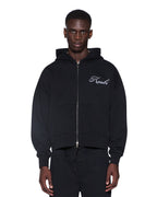 MENS KROWN HALEN ZIP HOODIE BLACK FLEECE