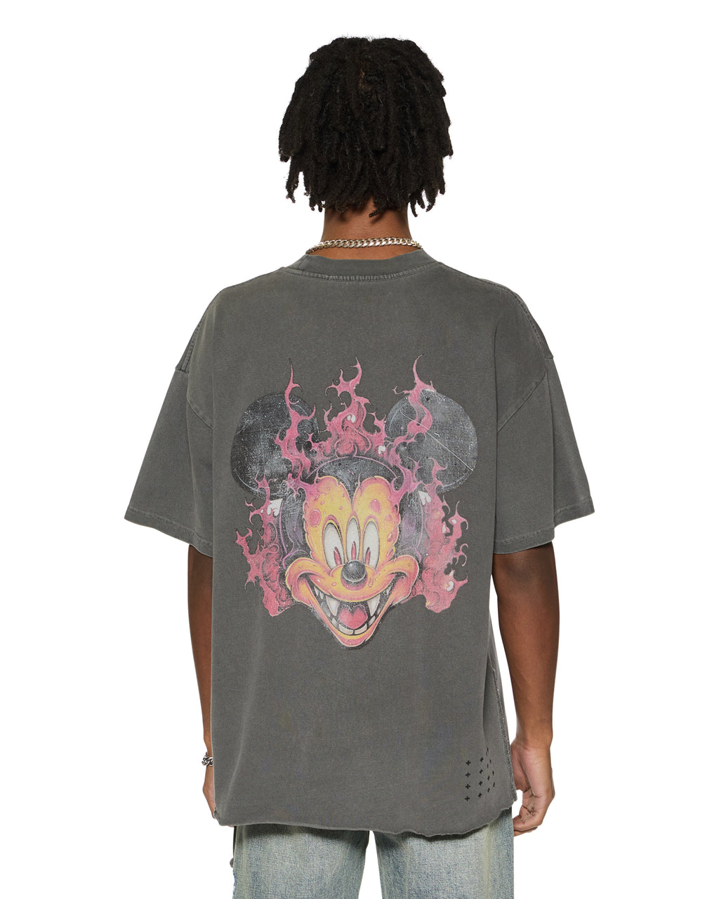 Mens Fuego Ekcess Ss Tee Charcoal Oversized Tees - Black