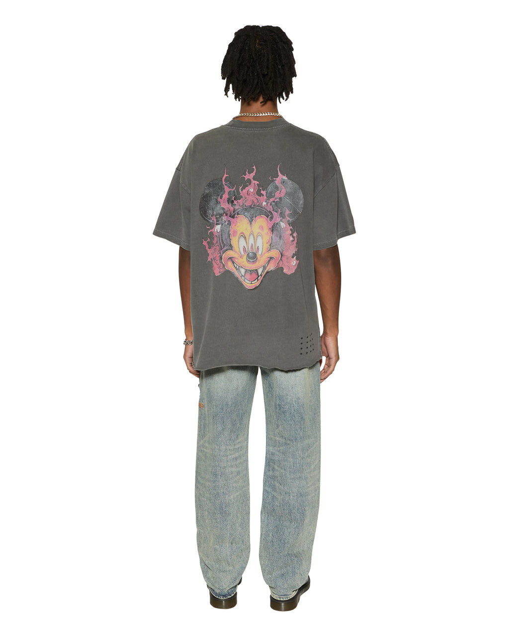 Mens Fuego Ekcess Ss Tee Charcoal Oversized Tees - Black