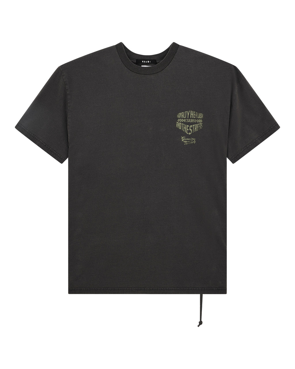 Mens Garage Biggie Ss Tee Faded Black Oversized Tees - Black