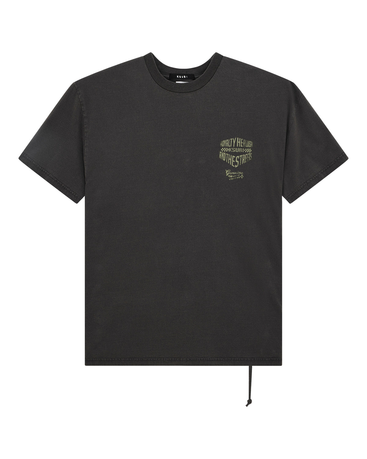 Mens Garage Biggie Ss Tee Faded Black Oversized Tees - Black
