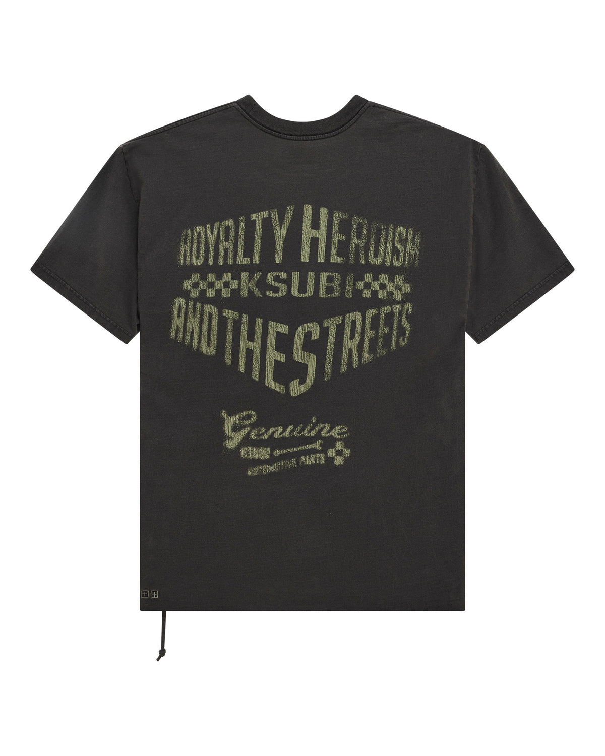 Mens Garage Biggie Ss Tee Faded Black Oversized Tees - Black