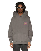 Mens Global Ekcess Hoodie Charcoal Oversized Fleece - Grey