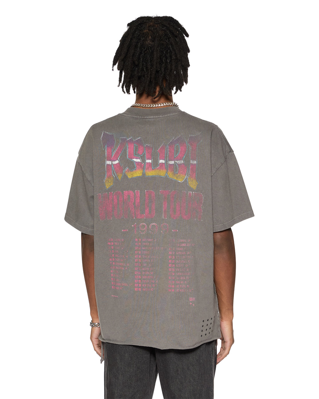 Mens Global Ekcess Ss Tee Black Fade Oversized Tees - Grey