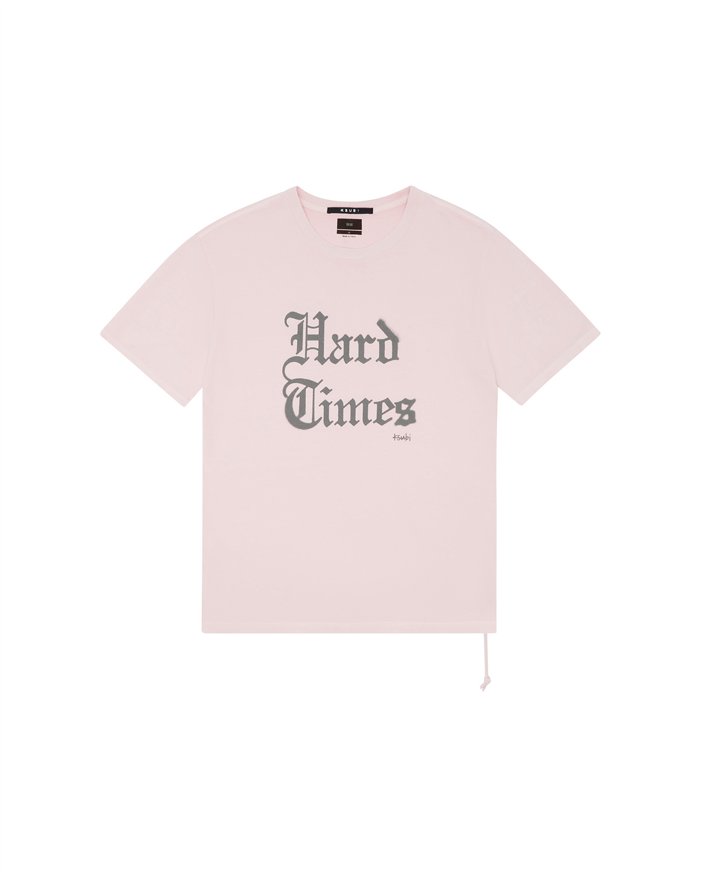 Mens Hard Times Kash Ss Tee Quartz Regular Tees - Pink