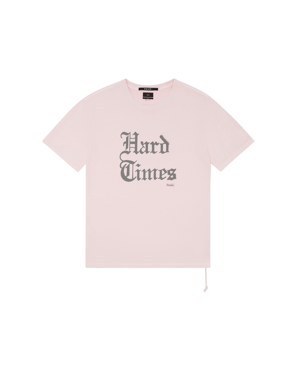 Mens Hard Times Kash Ss Tee Quartz Regular Tees - Pink