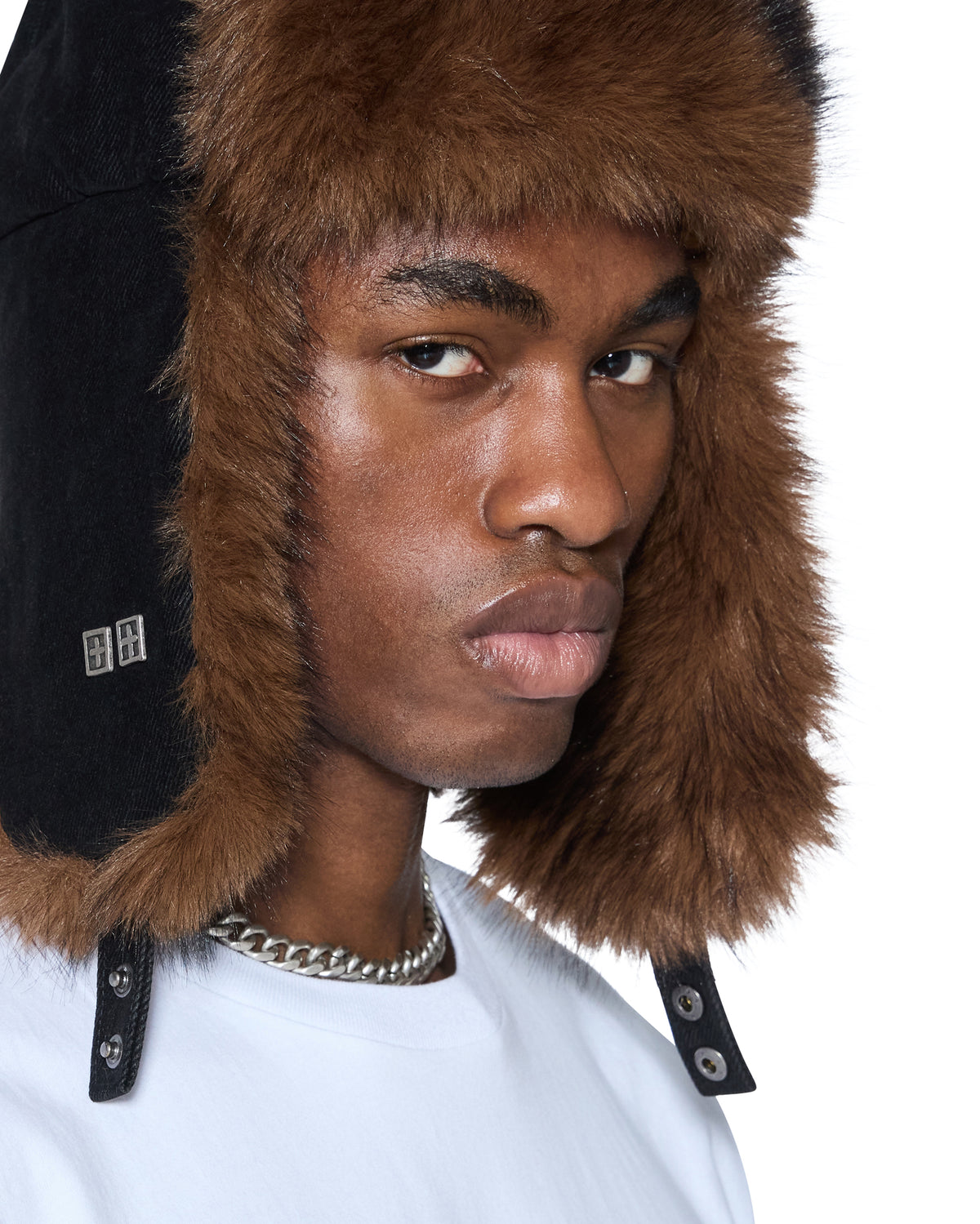 TRAPPER HAT FLOCKED BLACK HEADWEAR