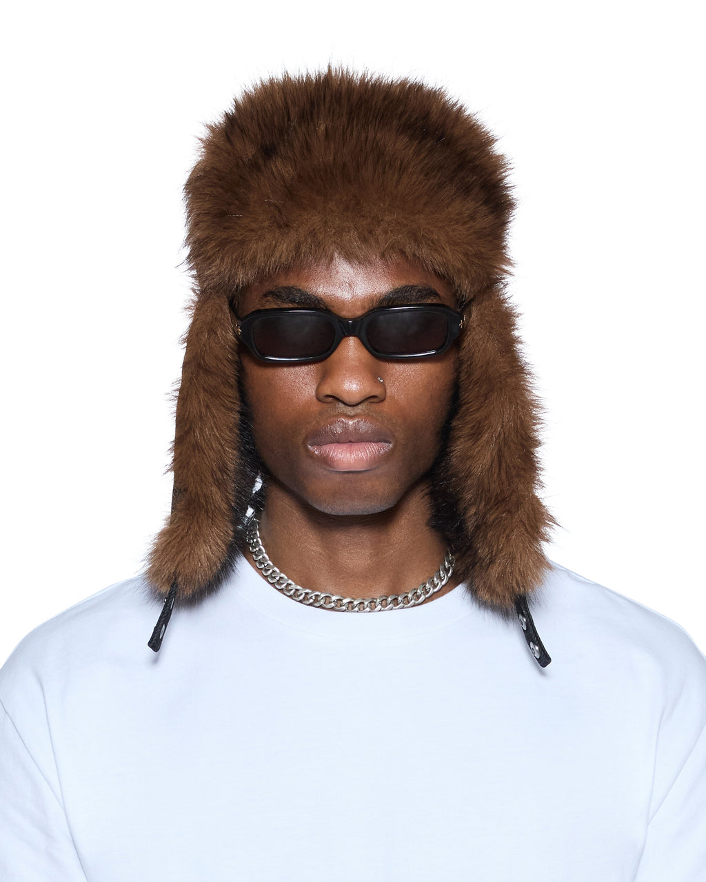 TRAPPER HAT FLOCKED BLACK HEADWEAR