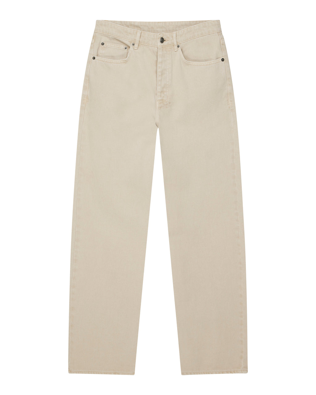 Mens Hazlow Ecru Straight Denim Jeans - Beige
