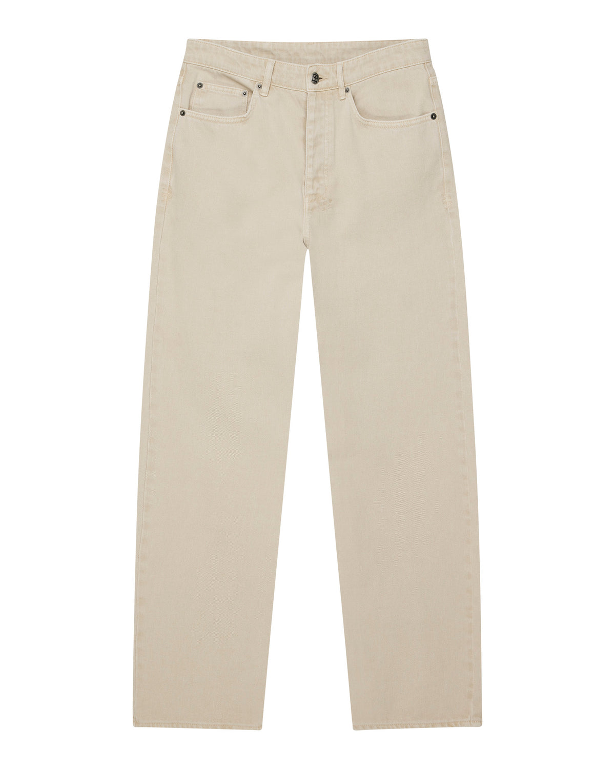 Mens Hazlow Ecru Straight Denim Jeans - Beige