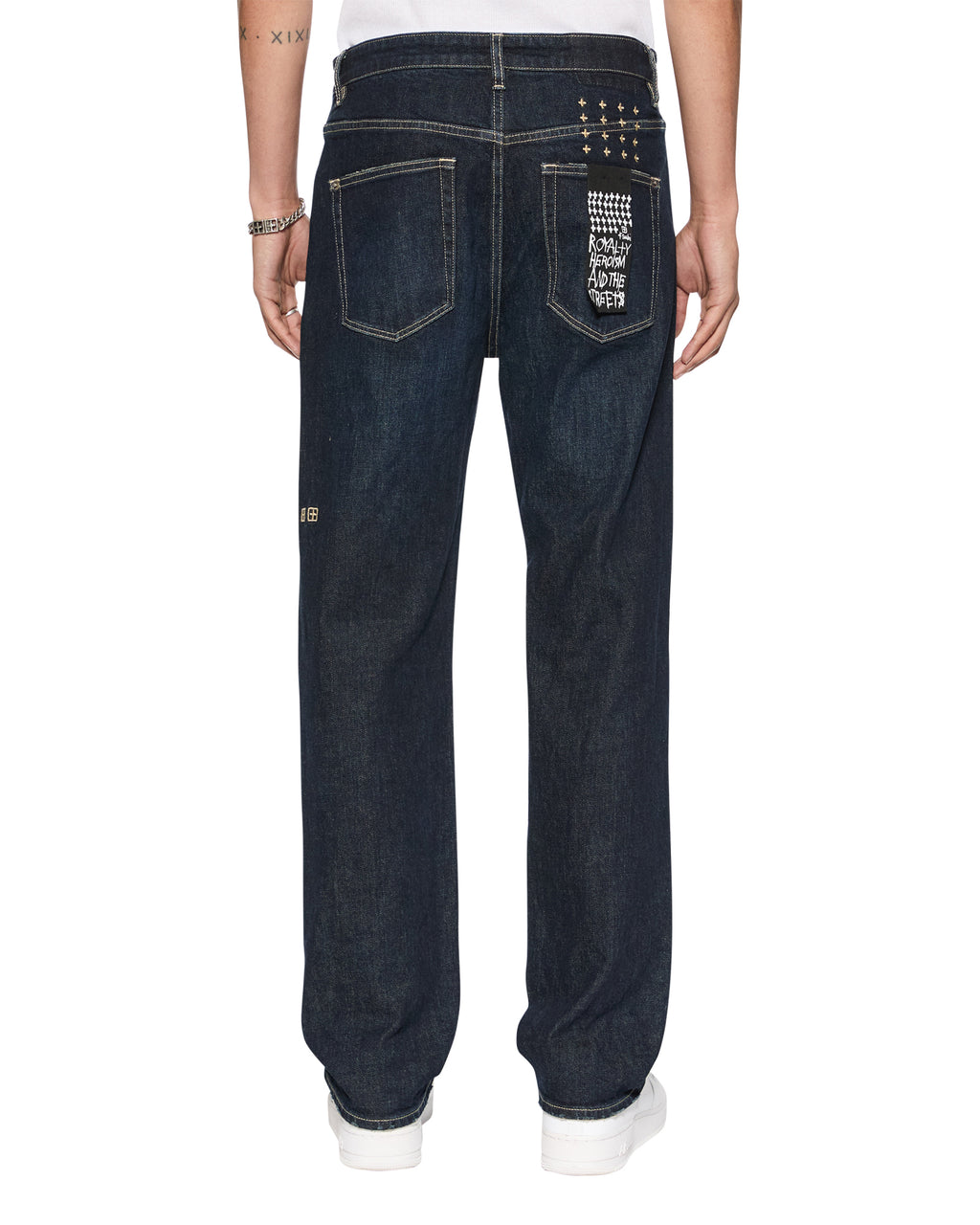 Mens Hazlow Rinsed Straight Denim Jeans - Denim