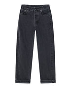 Mens Hazlow Selvedge Ny Black Straight Denim Jeans - Black