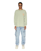 Mens Hero Ekcess Ls Tee Grass Oversized Tees - Green