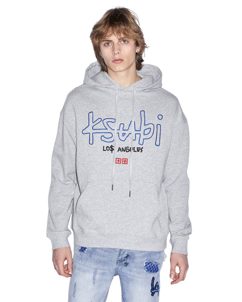 Mens La 4x4 Biggie Hoodie Grey Marle Fleece | Ksubi ++