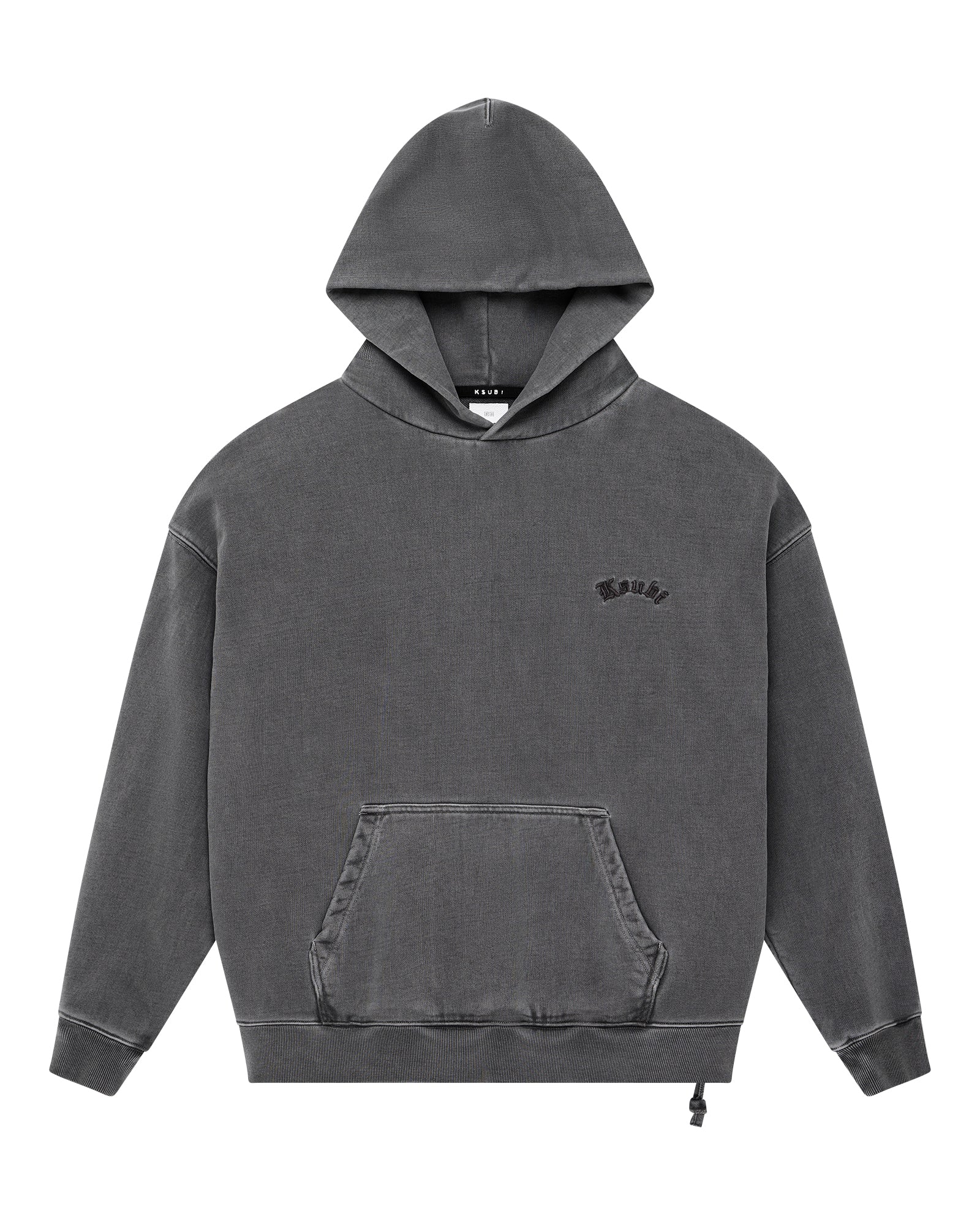 MENS  THORNED EKCESS HOODIE CHARCOAL OVERSIZED FLEECE