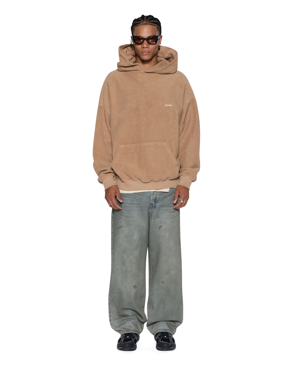 Mens 1999 Ekcess Hoodie Elk Oversized Fleece - Brown