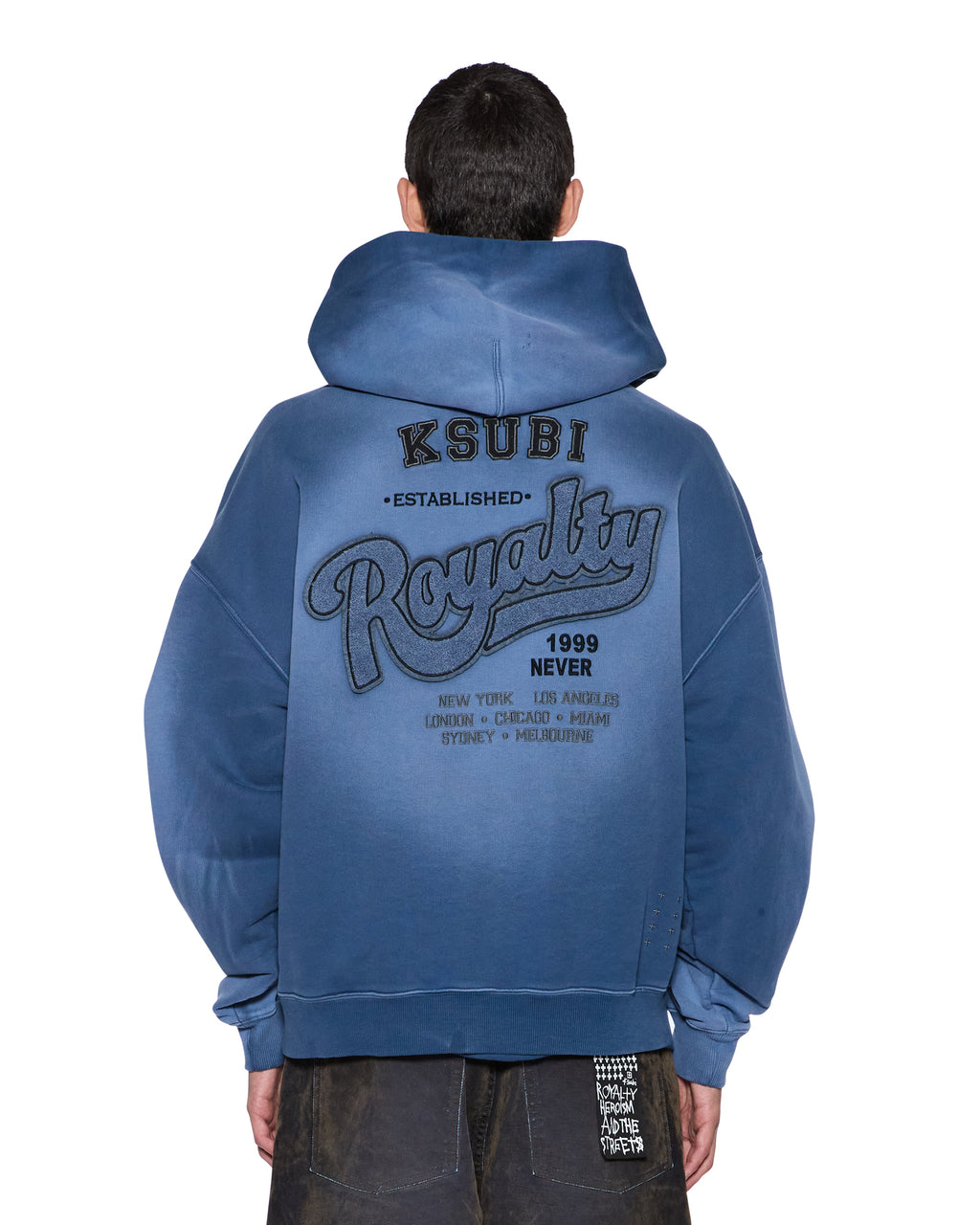 MENS ACE EKCESS HOODIE INK FADE FLEECE