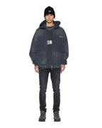 MENS ACE EKCESS ZIP THRU HOODIE BLACK FADE FLEECE