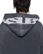MENS ACE EKCESS ZIP THRU HOODIE BLACK FADE FLEECE