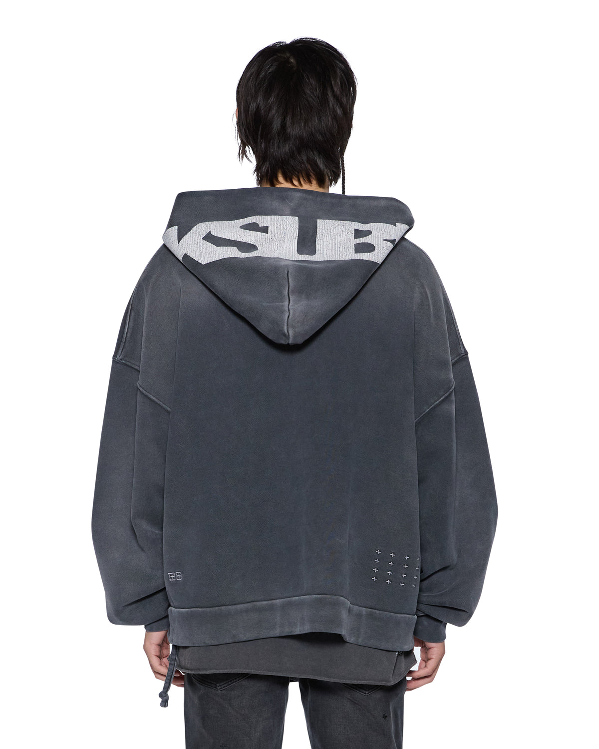 ACE EKCESS ZIP THRU HOODIE BLACK FADE