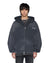 MENS  ACE EKCESS ZIP THRU HOODIE BLACK FADE OVERSIZED FLEECE