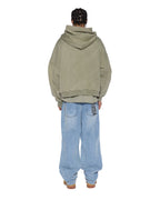 Mens Blasted Ekcess Hoodie Outback Oversized Fleece - Green