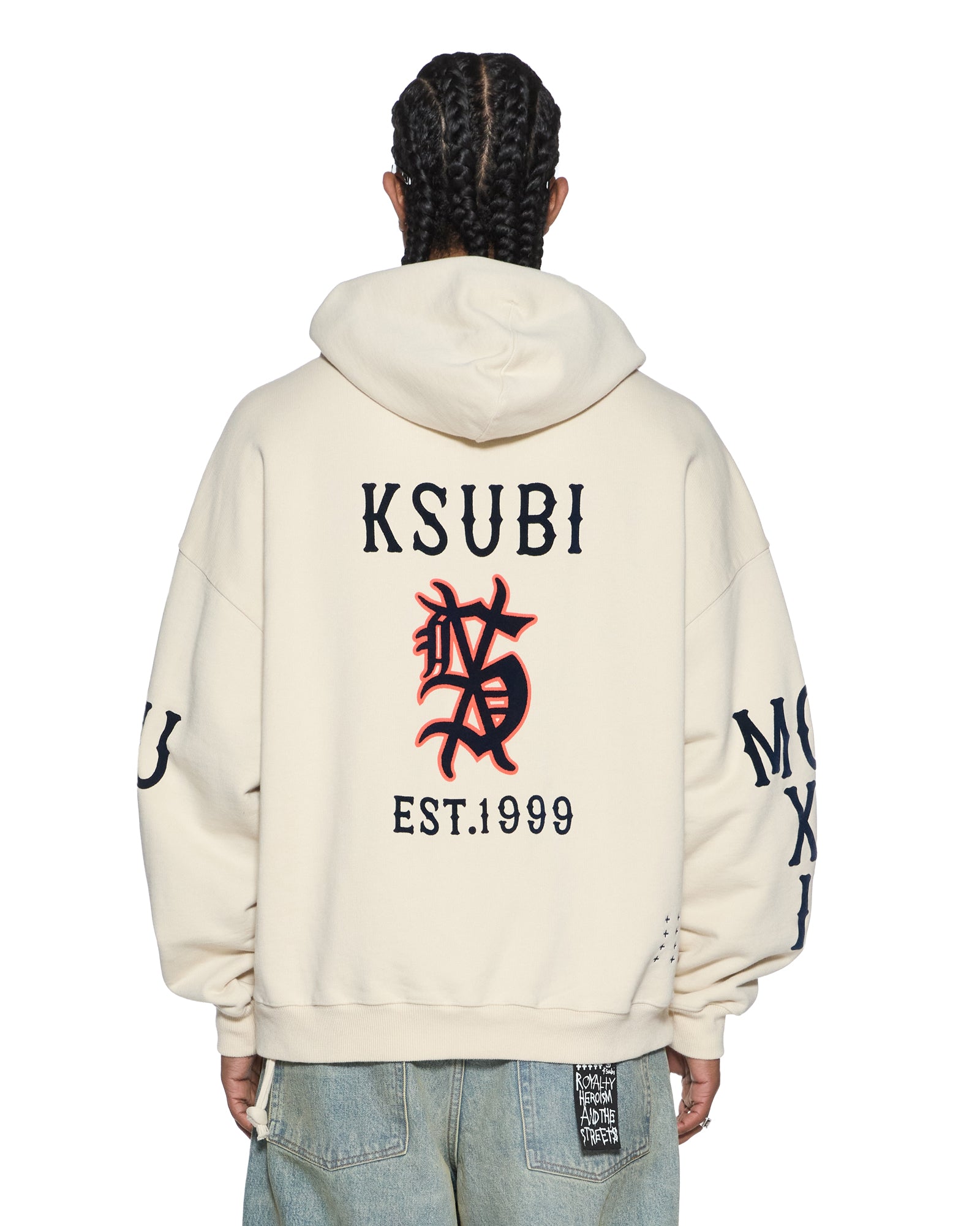 Mens Bolter Ekcess Hoodie Ecru Fleece | Ksubi ++