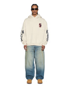 Mens Bolter Ekcess Hoodie Ecru Oversized Fleece - Beige
