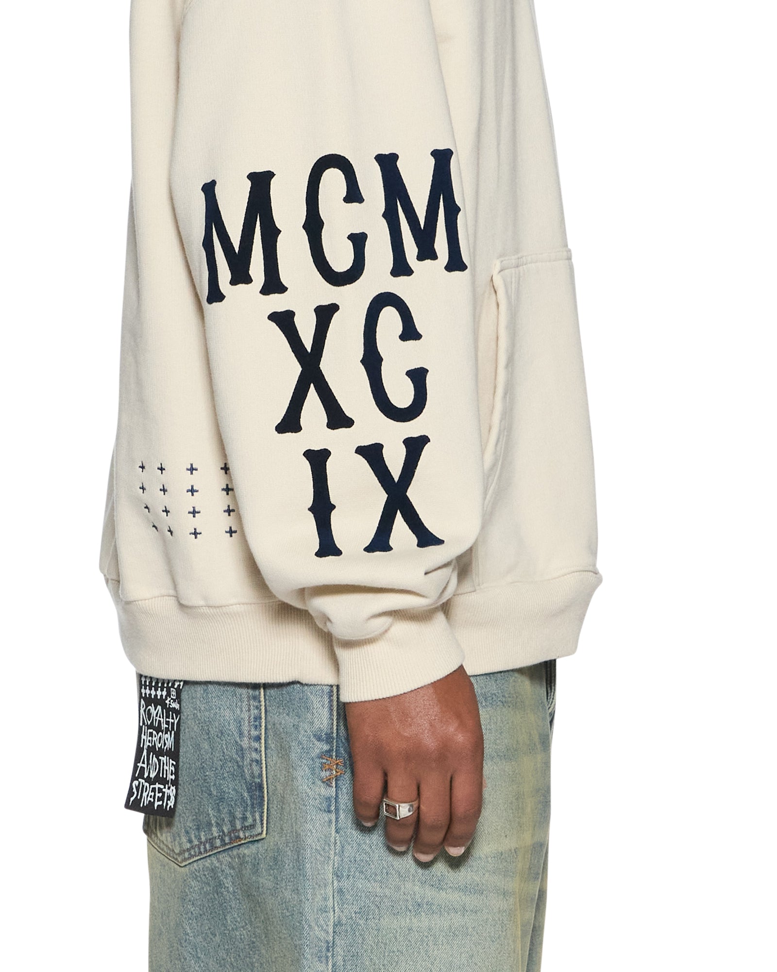 Mens Bolter Ekcess Hoodie Ecru Fleece | Ksubi ++