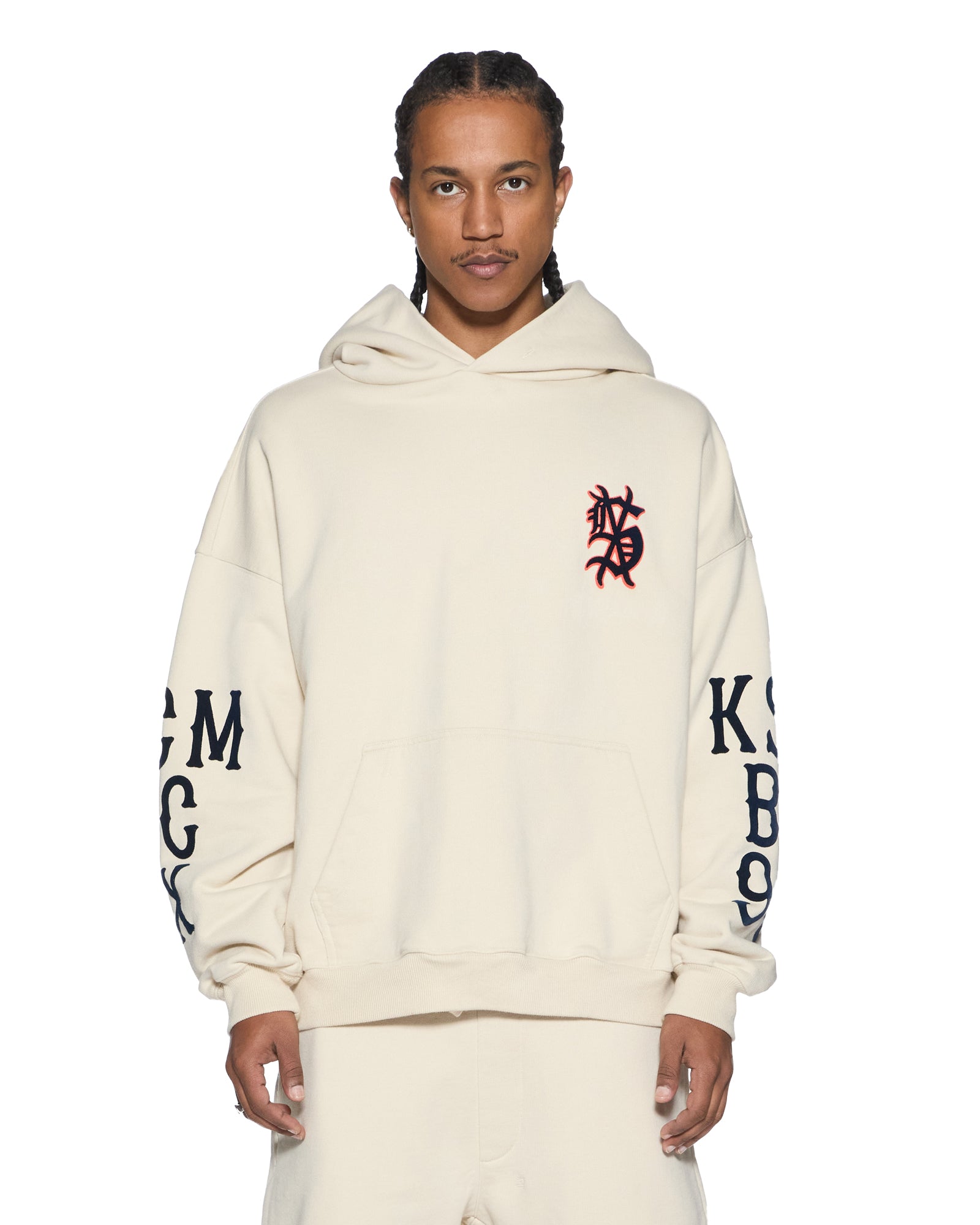 Mens Bolter Ekcess Hoodie Ecru Fleece | Ksubi ++