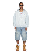 MENS EFFECT EKCESS ZIP HOODIE ICE MIST FLEECE