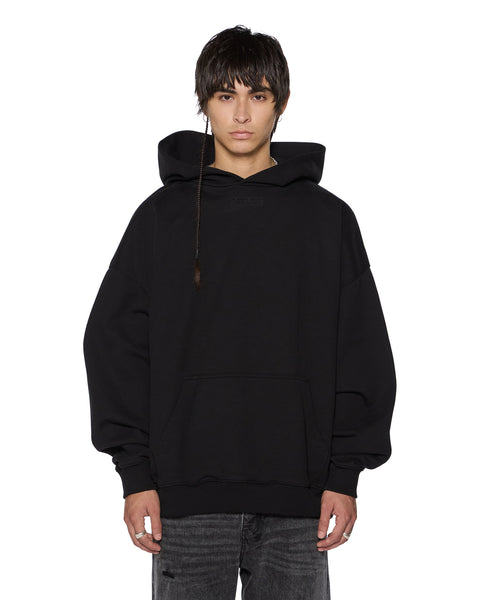 Mens Intruder Ekcess Hoodie Jet Black Fleece | Ksubi ++